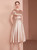 Champagne Satin Short Sleeve Mother Of The Bride Dress