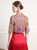 Burgundy Satin Short Mother Of The Bride Dress With Jacket