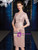 Pink Satin 3/4 Sleeve Knee Length Mother Of The Bride Dress