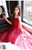 In Stock:Ship in 48 Hours Red Tulle Sequins Pleats Prom Dress
