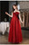 In Stock:Ship in 48 Hours Red Tulle Sequins Pleats Prom Dress