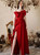 In Stock:Ship in 48 Hours Red Strapless Bow Prom Dress