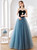 In Stock:Ship in 48 Hours Blue Tulle Sweetheart Prom Dress