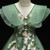 Green Tulle V-neck Sleeve Flower Girl Dress