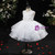 White Tulle Appliques Beading Flower Girl Dress