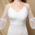 In Stock:Ship in 48 Hours White Mermaid Sequins Puff Sleeve Party Dress