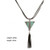 Fashion  Leather Layered Triangle Turquoise Fringe Necklace