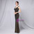 In Stock:Ship in 48 Hours Black Sequins V-neck Long Party Dress