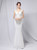 In Stock:Ship in 48 Hours White Sequins V-neck Long Party Dress