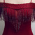 In Stock:Ship in 48 Hours Burgundy Spaghetti Straps Beading Party Dresst