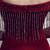 In Stock:Ship in 48 Hours Burgundy Spaghetti Straps Beading Party Dresst