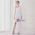 In Stock:Ship in 48 Hours White One Shoulder Sequins Split Party Dress