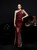 In Stock:Ship in 48 Hours Burgundy One Shoulder Sequins Beading Party Dress