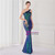 In Stock:Ship in 48 Hours Green One Shoulder Sequins Party Dress