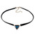 Cheap Faux Gem Velvet Triangle Choker Necklace