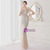 In Stock:Ship in 48 Hours Apricot V-neck Sequins Beading Party Dress