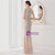 In Stock:Ship in 48 Hours Apricot V-neck Sequins Beading Party Dress