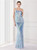 In Stock:Ship in 48 Hours Blue One Shoulder Sequins Party Dress