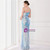 In Stock:Ship in 48 Hours Blue One Shoulder Sequins Party Dress