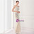In Stock:Ship in 48 Hours Apricot One Shoulder Sequins Party Dress