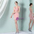 In Stock:Ship in 48 Hours Pink V-neck Beading Short Party Dress