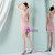 In Stock:Ship in 48 Hours Pink V-neck Beading Short Party Dress