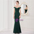 In Stock:Ship in 48 Hours Cheap Green Mermaid Off the Shoulder Party Dress