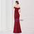 In Stock:Ship in 48 Hours Burgundy Beading Party Dress