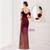 In Stock:Ship in 48 Hours Burgundy Sequins Spaghetti Straps Beading Party Dress