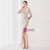 In Stock:Ship in 48 Hours Apricot Long Sleeve V-neck Party Dress