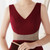 In Stock:Ship in 48 Hours Burgundy V-neck Beading Party Dress