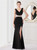 In Stock:Ship in 48 Hours Black V-neck Beading Party Dress