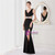 In Stock:Ship in 48 Hours Black V-neck Beading Party Dress