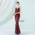 In Stock:Ship in 48 Hours Dreamy Burgundy Spaghetti Straps Party Dress