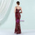 In Stock:Ship in 48 Hours Dreamy Burgundy Spaghetti Straps Party Dress