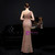 In Stock:Ship in 48 Hours Gold Sequins Beading One Shoulder Party Dress