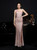 In Stock:Ship in 48 Hours Pink Sequins Beading One Shoulder Party Dress