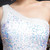 In Stock:Ship in 48 Hours White Sequins Beading One Shoulder Party Dress