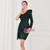 In Stock:Ship in 48 Hours Green One Shoulder Sequins Mini Party Dress