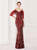 In Stock:Ship in 48 Hours Burgundy Spaghetti Straps Sequins Beading Party Dress