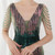 In Stock:Ship in 48 Hours Green Sequins Beading V-neck Party Dress