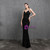 In Stock:Ship in 48 Hours Black Spagehtti Straps Party Dress