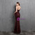 In Stock:Ship in 48 Hours Burgundy Spagehtti Straps Party Dress