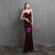 In Stock:Ship in 48 Hours Burgundy Spagehtti Straps Party Dress