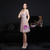 In Stock:Ship in 48 Hours Pink Spaghetti Straps Knee Length Party Dress