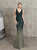 In Stock:Ship in 48 Hours Green V-neck Sequins Sleeveless Party Dress