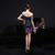 In Stock:Ship in 48 Hours Navy Blue Sequins Tassel Cap Sleeve Short Party Dress