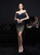 In Stock:Ship in 48 Hours Navy Blue Sequins Tassel Cap Sleeve Short Party Dress