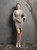 In Stock:Ship in 48 Hours Silver Long Sleeve V-neck Sequins Short Party Dress