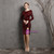 In Stock:Ship in 48 Hours Burgundy Sheath Long Sleeve Party Dress